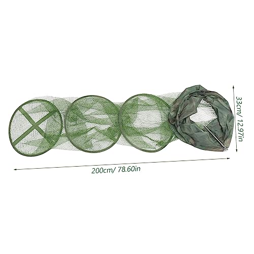 Yardwe Collapsible Fishing Net Lightweight Mesh Tuck Net for Fish Shrimp Use Fishing Tool for Lakes Rivers Sea - size: 200.00X33.00X33.00CM