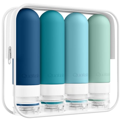 Quatish Travel Bottles for Toiletries,3 oz Travel Size Containers,Pacific - color: Pacific