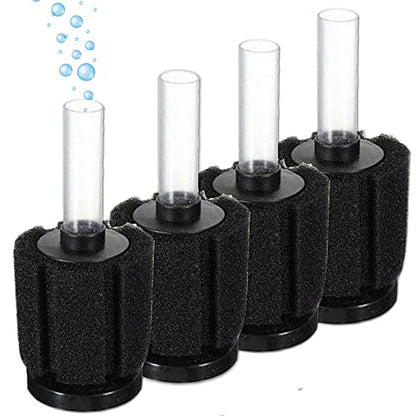 Bio Sponge Filter Air Pump Driven Up to 20 Gallon Each, Breeding Fry Betta Shrimp Fish Tank Aquarium (Small 4-Pack) - size: Small 4-pack