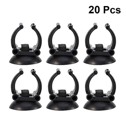 balacoo 20pcs Aquarium Suction Cups for Fish Tank Heating Rods Durable Strong Hold Easy Installation for Home Store Use Black