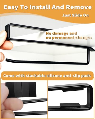 Tumbler Lid Organizer, Bar Hook Fits Various Lids, Horizontal Tumbler Lid Storage Hook, No Glue No Drill Straw Lid Holder/Hanger/Cup Holder, Kitchen Organizers under Cabinet, up to 12 Yeti Lids - size: 1Pack Wide