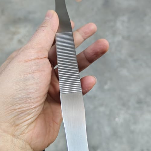 Extra Long 18.7 Inch Stainless Steel Tweezers Feeding Tongs (Longer than Arms, Curved) for Terrarium