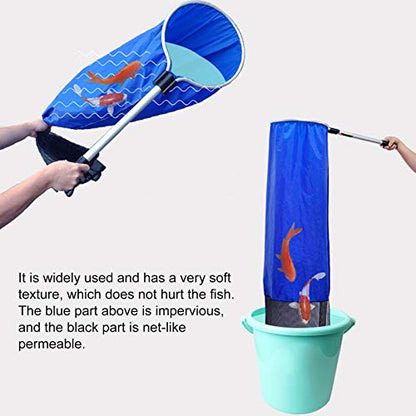 Aquarium Fish Net, Soft Fish Transfer Net Long Koi Tansfer Mesh Basket with 20-inch Long Handle for Medium Large Fish Spawning, Breeding, Care & Transfer(Diameter 35CM) - size: Diameter 35CM
