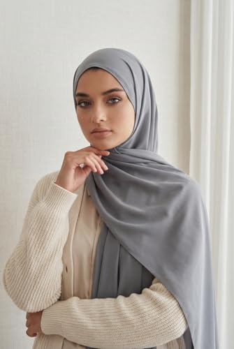 Stylish Premium Modal Viscose Hijabs for Women - color: Grey