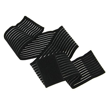 BXT Elastic Breathable Wrap Ankle Support Brace Compression Knee Elbow Wrist Ankle Hand Support Wrap Sports Bandage Strap with Hook & Loop Fastener Straps(A PIECE)