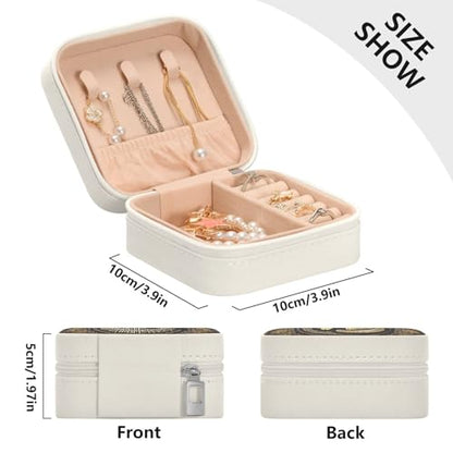 Arabic Calligraphy Cat Islamic Art jewelry storage box Travel Jewelery Organizer Portable for Women Ladies