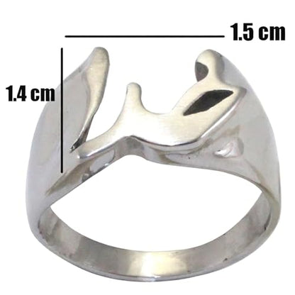 Muslim Allah Stainless Steel Car Rearview Mirror Hanging Ornament Persian KHUDA Arabic Faith Charm Ring Inspired Vehicle Interior Decor Unisex Jewelry - size: 9