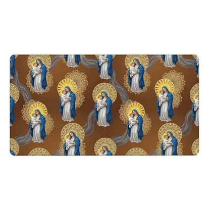 Water Resistant Desktop Mousepad Virgin Mary Mother of God Catholic Religious Christian God Faith, Extended Large Gaming Mat for Home Office Gaming Scene - color: Pattern (154), size: 29.5L x 15.8W inches