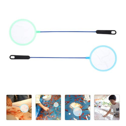 Balacoo 8pcs Plastic Fish Landing Nets with Dense Mesh for Aquarium and Shrimp Tanks Portable Fine Mesh Fishing Nets for Fish Tank Cleaning Random Color