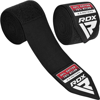 RDX Gel Boxing Hand Wraps Inner Gloves for Men Women - 180 Inches Mexican Style Wrist Straps, Heavy Punching Bag Gloves for Kickboxing, Muay Thai, MMA Martial Arts