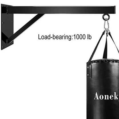 Aoneky Heavy Duty Punching Bag Wall Mount Bracket, 1000LB Capacity Universal Boxing Bag Hanger for MMA, Muay Thai, Home Gym Training, Solid Steel Construction with 6 Bolts - size: 40 inch