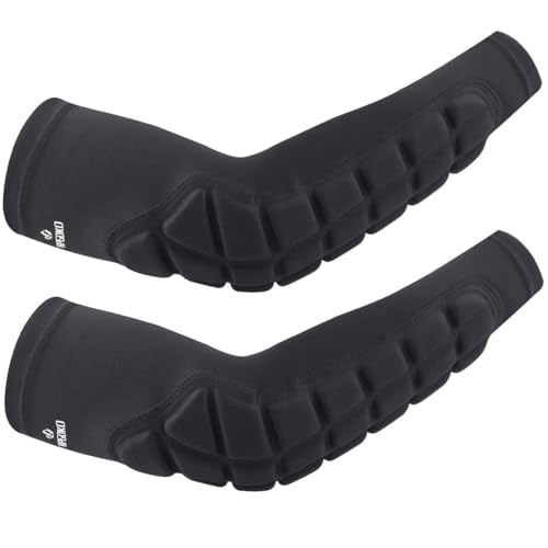 Padded Elbow Forearm Sleeves 2 Pack Compression Crashproof Arm Pads - size: XX-Large
