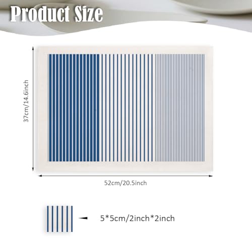SUPERDANT 5 Pcs Navy Stripe Ceramic Underglaze Stickers Underglaze Transfer Paper Beginner Friendly Pottery Glaze Transfers for Dish Bowl Decor 14.57x20.47 Inch/37x52 cm - style: stripe