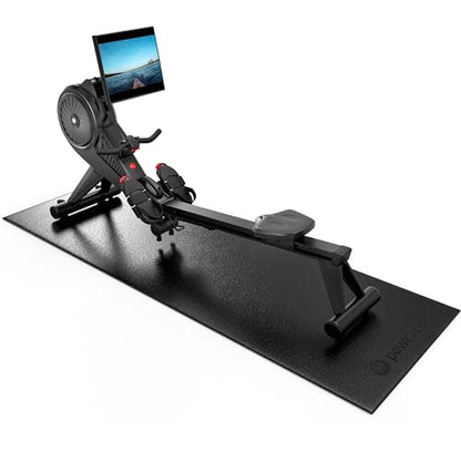 Rowing Machine Mat for Hydrow, Concept 2, Peloton Rower,Treadmill | Extra-thick PVC, Sweat and waterproof, Non-slip surface, 12-month warranty, USA-based support