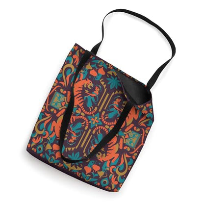 Disney Aladdin Princess Jasmine and Rajah Mosaic Pattern Tote Bag