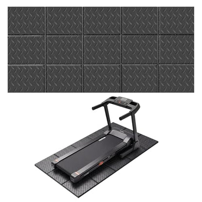 THAILE Gym Equipment Mat, 79" x 39"x 0.16" Exercise Equipment Mat | Heavy-duty floor protector for treadmills, ellipticals, bikes and weight equipment; reduces vibration, noise and floor damage - size: 79L''×39W''×0.16''