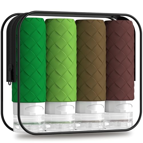 Silevoler Travel Bottles for Toiletries, TSA-Approved Travel Size Container - color: Forest Green