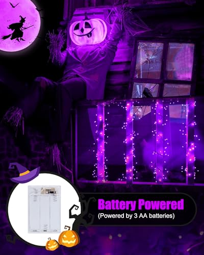 Minetom Fairy Lights Battery Operated, Twinkle String Lights 5ft 60LED - color: Purple