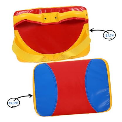 Taekwondo Kickboxing Training Pad Small Curved Kicking Shield with Reinforced Handles for Martial Arts Sparring and Side Kick Practice
