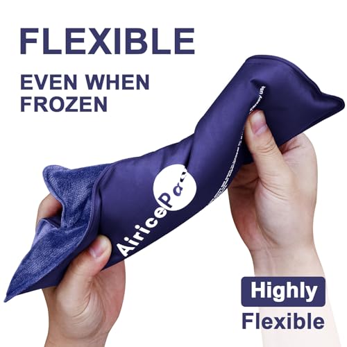 AiricePac Ice Packs for Injuries Reusable, Gel Cold Pack for Knee Neck Shoulder Ankle Elbow Hip Back Pain Relief, Cold Compress Therapy for Swelling, Bruises, Surgery, 7”x 11”, Blue - style: M 1 Pack
