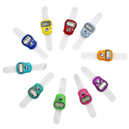 5 Digital Electronic LCD Tasbih Finger Tally Counter Islamic Zikr Islam Muslim Hand Ring Counters Multi Color Mini Held Case Resettable Mechanical Manual Clicker Number Lap Tracker Random Counting
