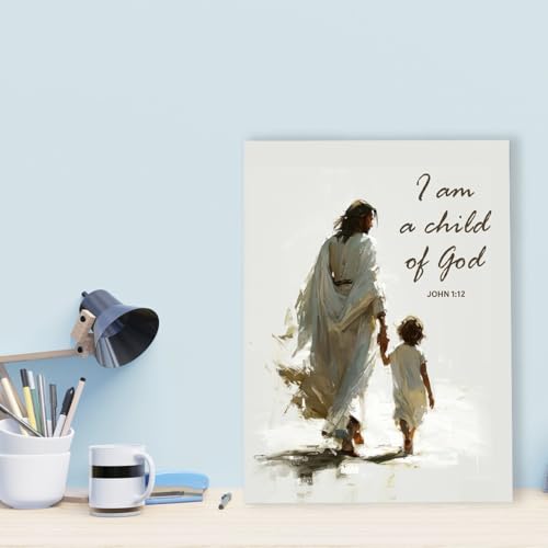 Jesus and Children Canvas Wall Art,Christian Classroom Decor - color: Kids Bible3