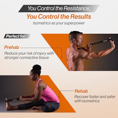 Bullworker ISO BOW Pro Isometric Exercise Equipment & Workout Straps - Self Resistance Stretching Strap With Handles, Portable Workout Equipment for Yoga - Strength Training Equipment for Home Gym
