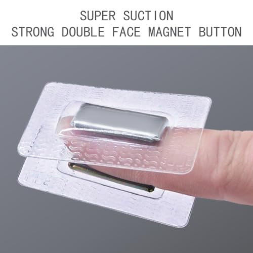 SEMINI Hidden Sew Magnetic Snap Invisible Hidden Sew in PVC Hidden Purse Closure for Fastener Handbag Cloth Clasp DIY Craft Sewing Tools (25x10mm) - size: 25x10mm,Rectangular