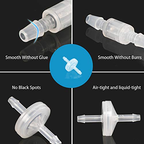 One Way Check Valve 5/32" (4MM) Hose Barb Non Return Ozone Resistance Plastic Valve for Water Fuel Oil Air Gas (Pack of 8) - size: 5/32 Inch, style: 8 Pcs