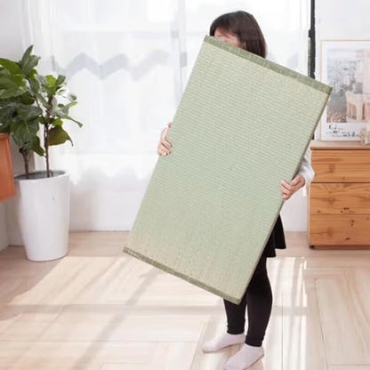 Tatami Floor Mat,Beneficial for Shoulders and Back Natural Grass,Foldable Japanese Tatami Mat,Suitable for Sleeping Meditation Yoga and Zen Practices Tatami Mattress(Size:90x200x3.5cm) - size: 90x200x3.5cm