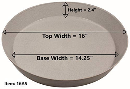 Saucers, 16in, Black 2 Pack | 14.25in Base, Case of 2 - size: 16" (14.2" base)