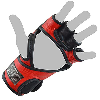 Combat Corner Super Pro MMA Spar Fight Gloves - Kickboxing, MMA, Muay Thai Sparring Training Gloves - size: Large