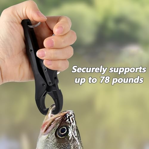 Yolev 2PCS 5'' Fish Lip Gripper - Plastic Fish Grabber Too with Hole | Floating Fishes Holder for Saltwater, Great Holder for Caught Fishes, Gifts for Men