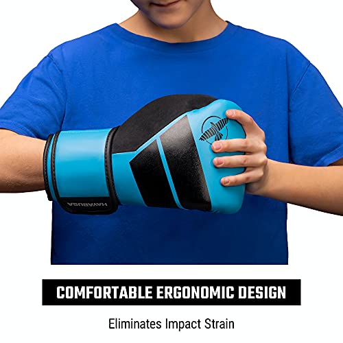 Hayabusa S4 Kids Boxing Gloves for Boys and Girls - color: Blue, size: 6oz