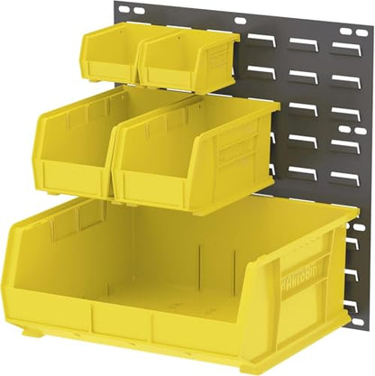 Akro-Mils 30210 AkroBins Plastic Storage Bins, 5"x4"x3", Yellow, 24-Pack | Space-Saving Stackable Bins for Garage, Pantry, Craft Organization - color: Yellow