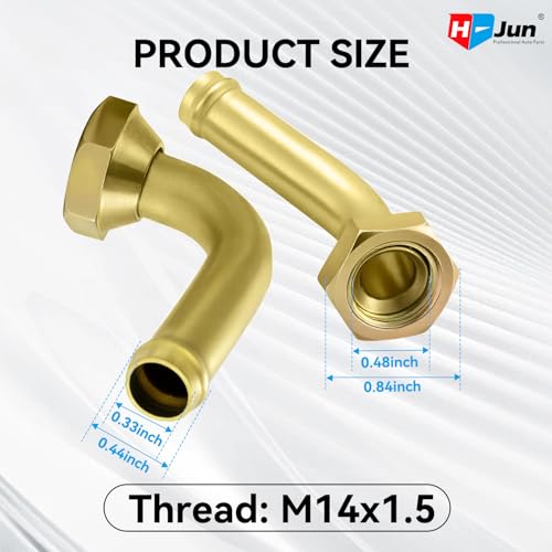 Transmission Cooler Line Connector for Honda Accord 1998-2002 | M14x1.5 Male Thread Oil Cooler Tube Connector, Direct Replacement