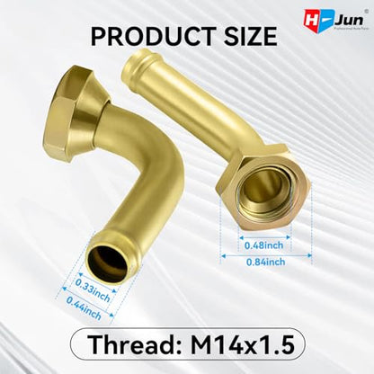 Transmission Cooler Line Connector for Honda Accord 1998-2002 | M14x1.5 Male Thread Oil Cooler Tube Connector, Direct Replacement