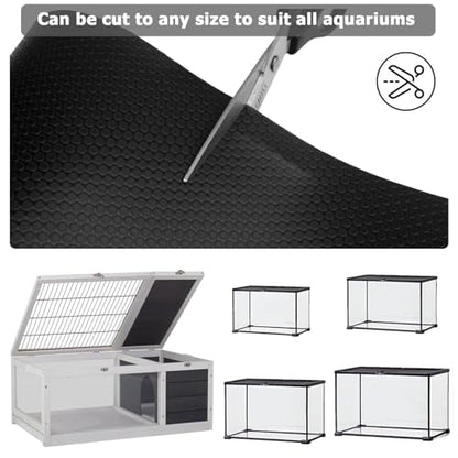 120 Gallon Reptile Terrarium Mat Liner, 96" X 24" Bearded Dragon Tank Accessories, Bearded Dragon Substrate flooring for 4x2x2 Reptile Enclosure, Reptile Bedding Carpet for Gecko,Lizard, Black - size: 24 X 96-inches