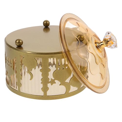 Luxshiny Eid Candy Tray Ramadan Serving Dishes for Snacks Dried Fruit Nuts Tea Cups Middle Eastern Arab Style Decorative Serving Plate for Home Party and Dinner Table 3.54 Inch