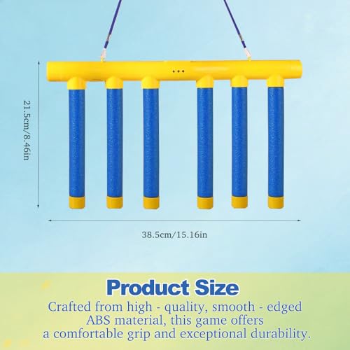Reflective Drop Stick Challenge Game, Hand-Eye Coordination Reflex Training Toy with 3 Speed Modes, Interactive Catching Sticks Game - color: Light blue