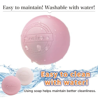 Massage Lacrosse Balls for Myofascial Release, Trigger Point Therapy,Manual Massage Balls, Muscle Knots, and Yoga Deep Tissue Massage. Set of 2 Firm Balls (Dusty Pink and Pink Beige) - color: Dusty Pink and Pink Beige