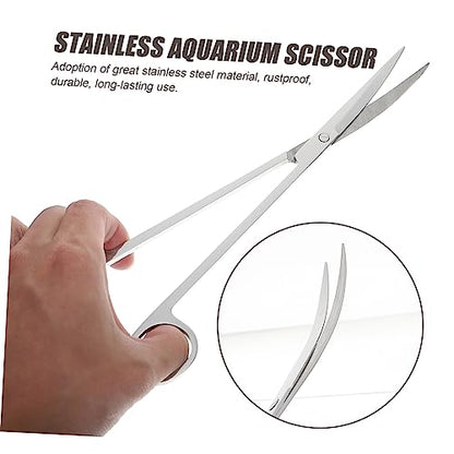 Toddmomy 1set Aquarium Tool Pruning Scissors Tweezers and Shovel for Aquatic Plant Care Resistant and Portable Aquarium Accessories - size: 32X7X1CM
