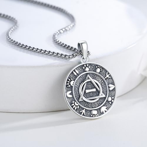 Coexist Necklace 925 Sterling Silver Yin Yang/Star of David Pendant World Religions Harmony Necklace Religion Jewelry Gift for Men - style: Therian Symbol