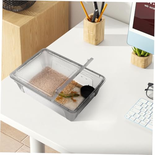 Reptile Terrarium Box Plastic Feeding Container for Bearded Dragons Turtles Geckos and Other Pets Reptile Tank for Pet Supply and Habitat Care