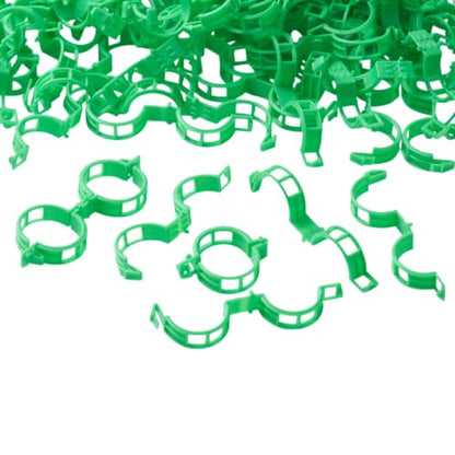 Plant Support Clips,Plastic Clips for Securing Plants,Tomato Vine Clips,Plant Fixing Clips,Garden Clips for Climbing Plants,Grape and Vine Vegetables (100, Light Green) - color: Light Green