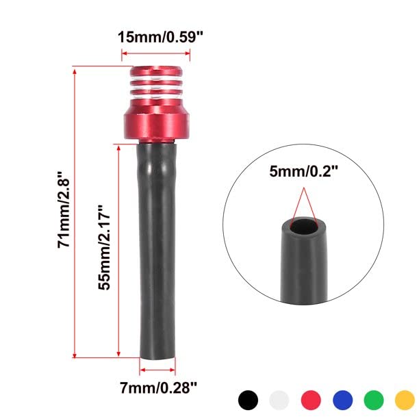 2Pcs ATV Air Vent Hose Gas Fuel Cap Universal CNC Tank Valve Tube with Check Ball Aluminum Breather for CR125R CR250 CR250R CR450R CR480R CR500R CR80R CRF100F CRF125F CRF125 CRF50F CRF70F Red - color: Red
