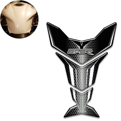 Motorcycle 3D Tank Pad Compatible with Triumph Street Triple Daytona 675 765R RS Stickers Gas Kit Knee Fish Bone Tank Pad Decals Fit for 675 765 R RS Stickers Decals Tank Protection Waterproof (A-17) - color: A-17