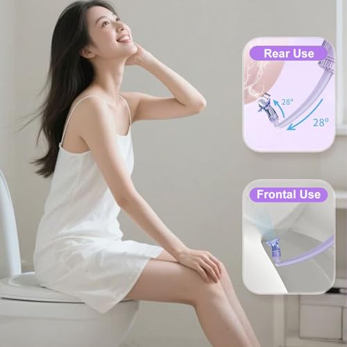 Portable Bidet Sprayer,500Ml,Portable Perineal Wash Bottle Dual Nozzles,Gentle Water Flow,Soft Material,EVA Body,Textured Grip,Travel and Home Use,B - color: B