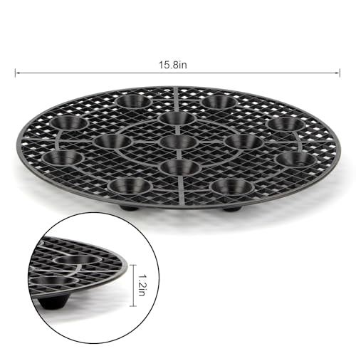 8 PCS 15.8 Inch Plant Level Pot Elevator, Heavy Duty Plant Stands | Plant Saucer Riser for Indoor Plant Flower Pot Grow Drainage, Plant Pot Saucer for Prevent Rot and Damage on Patio & Deck - size: 15.8 inch
