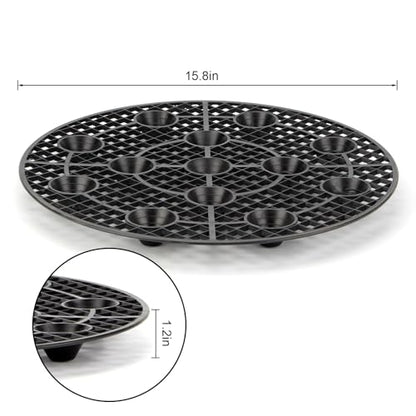 8 PCS 15.8 Inch Plant Level Pot Elevator, Heavy Duty Plant Stands | Plant Saucer Riser for Indoor Plant Flower Pot Grow Drainage, Plant Pot Saucer for Prevent Rot and Damage on Patio & Deck - size: 15.8 inch